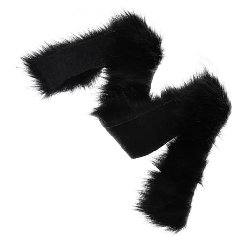 VALICLUD Faux Fur Ribbon Schwarz Flauschiges Kunstfell Band für Dekorative Schuh und Kleidungsakzente DIY Handwerk Pelzbesatz für Winter Party Accessoires und Heimdekoration VALICLUD Faux Fur Ribbon Schwarz Flauschiges Kunstfell Band für Dekorative Schuh und Kleidungsakzente DIY Handwerk Pelzbesatz für Winter Party Accessoires und Heimdekoration von VALICLUD