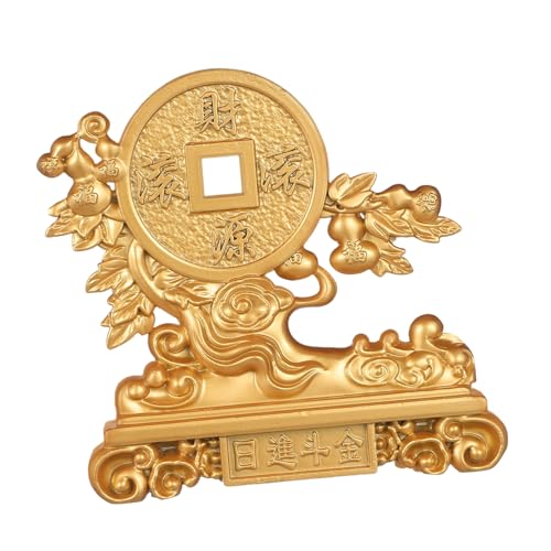 VALICLUD Feng Shui Glücksbaum Dekoration Goldene Münzen Bonsai Tischschmuck für Zuhause Büro Laden Eröffnung Design Vielseitig für Reichtum und Wohlstand von VALICLUD