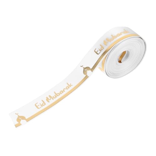 VALICLUD Fite Decorative Ribbon Geschenkband Partybänder Partygeschenke Feierbänder Eid-party-zubehör Eid Liefert Zierband Islamische Partydekorationen Handwerkliches Polyester Weiß von VALICLUD