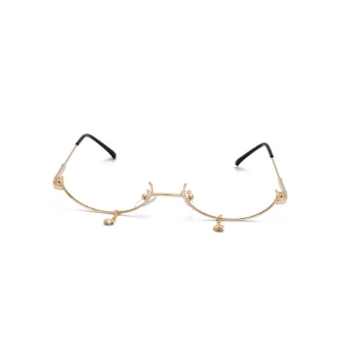 VALICLUD Fotokräuungen Ohne Objektive Sonnenbrille Ohne Gläser Karneval Brille Lustig Linsenlose Sonnenbrille Party Gefälscht Keine Linsenbrille Metallisch Golden VALICLUD Fotokräuungen Ohne Objektive Sonnenbrille Ohne Gläser Karneval Brille Lustig Linsenlose Sonnenbrille Party Gefälscht Keine Linsenbrille Metallisch Golden von VALICLUD