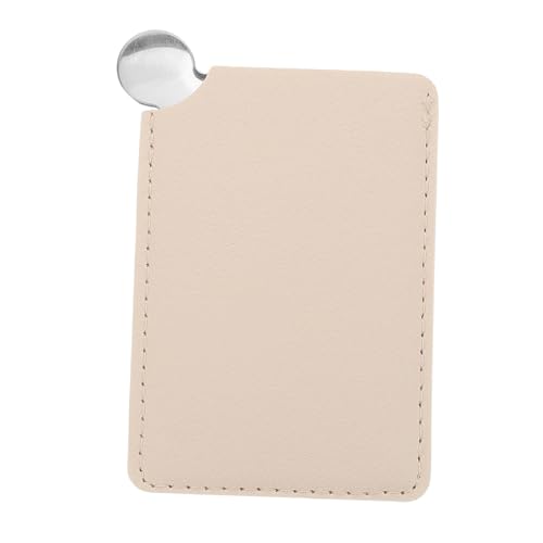 VALICLUD Foundation-Palette Make-up-Mischtablett aus Edelstahl Make-up-Plattenfundament Make -up Palette kosmetische Platte Tabletts zum Mischen von Make-up Mischschalen PU-Leder Silber von VALICLUD