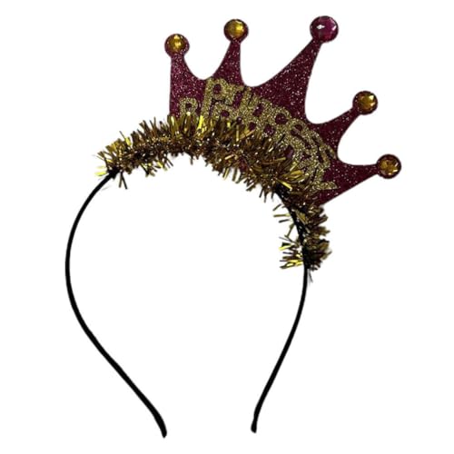 VALICLUD Geburtstagskrone Stirnband Haar Glitzer Haarband Krone Stirnband Party Krone Stirnband Haarschmuck von VALICLUD