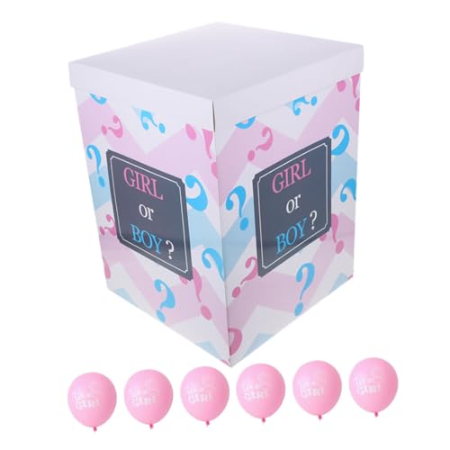 VALICLUD Gender Reveal Ballonbox Set mit Pinken Konfetti Ballons Stabile Transparente Box für Babyparty Dekoration Einfache Montage Sichere Materialien Gender Announcement Deko für Jungen VALICLUD Gender Reveal Ballonbox Set mit Pinken Konfetti Ballons Stabile Transparente Box für Babyparty Dekoration Einfache Montage Sichere Materialien Gender Announcement Deko für Jungen von VALICLUD