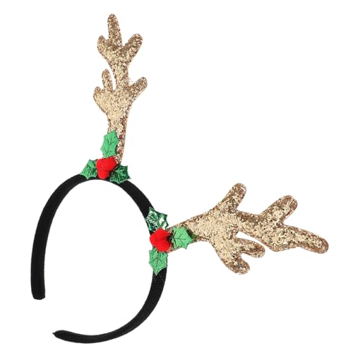 VALICLUD Geweih Stirnband Form Kopfbedeckung Reh Weihnachts-Rentier-Stirnbänder für Frauen Hörner Erwachsene Cosplay-Stirnband Frauenhaarband Weihnachts-Haarschmuck Paillettenstoff Golden VALICLUD Geweih Stirnband Form Kopfbedeckung Reh Weihnachts-Rentier-Stirnbänder für Frauen Hörner Erwachsene Cosplay-Stirnband Frauenhaarband Weihnachts-Haarschmuck Paillettenstoff Golden von VALICLUD