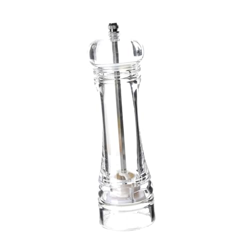 VALICLUD Gewürzmühle mit Einstellbarem Mahlgrad Salz Pfeffermühle Transparent Keramikmechanismus für Frisch Gemahlene Gewürze Praktisches Küchenwerkzeug für Zuhause von VALICLUD