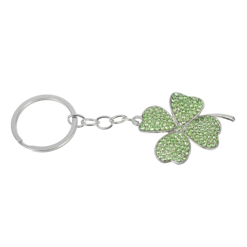 VALICLUD Glänzender Vierblättriger Kleeblatt Schlüsselanhänger mit Grünen Strasssteinen Irischer Glücksbringer für Handtaschen Rucksäcke und Patricks Day Party Modisches Accessoire VALICLUD Glänzender Vierblättriger Kleeblatt Schlüsselanhänger mit Grünen Strasssteinen Irischer Glücksbringer für Handtaschen Rucksäcke und Patricks Day Party Modisches Accessoire von VALICLUD