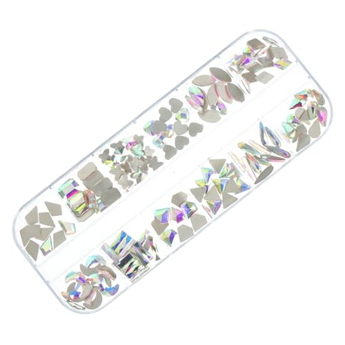 VALICLUD Glasdiamanten Für Nägel Mit Flachen Strasssteinen Dekoration Für Maniküre Und Nail Art Für Bastelprojekte Und Schmuckgestaltung Verschiedene Designs von VALICLUD