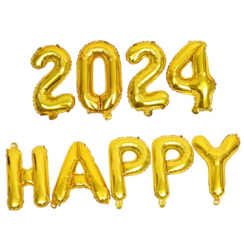 VALICLUD Goldene Aluminiumfolie Luftballons Happy Zahlen Party Dekoration Silvester Jubiläum Feier Partydeko von VALICLUD