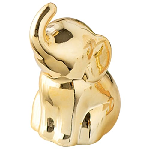 VALICLUD Goldene Elefantenfigur aus Keramik Tischdekoration für Wohnräume Einzigartiger Elefant für Schlafzimmer Wohnzimmer und Badezimmer VALICLUD Goldene Elefantenfigur aus Keramik Tischdekoration für Wohnräume Einzigartiger Elefant für Schlafzimmer Wohnzimmer und Badezimmer von VALICLUD