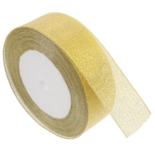 VALICLUD Goldenes Band geburtstagsdekoration geschenkband geschenkverpackung hochzeitsdekoration geschenkschleife flaches Glitzerband dekoratives Band Blumenband dünnes Goldband Polyester VALICLUD Goldenes Band geburtstagsdekoration geschenkband geschenkverpackung hochzeitsdekoration geschenkschleife flaches Glitzerband dekoratives Band Blumenband dünnes Goldband Polyester von VALICLUD