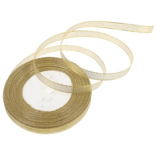 VALICLUD Goldenes Band geburtstagsdekoration geschenkband geschenkverpackung neujahrsdekoration Jacquardband dünnes Goldband Bandgirlande metallische Glitzerbänder Spitzenband Polyester VALICLUD Goldenes Band geburtstagsdekoration geschenkband geschenkverpackung neujahrsdekoration Jacquardband dünnes Goldband Bandgirlande metallische Glitzerbänder Spitzenband Polyester von VALICLUD
