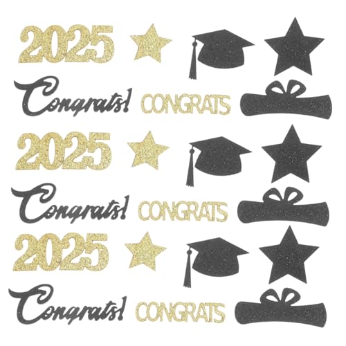 VALICLUD Graduation Table Confetti mit Glitter Abschlussmütze Leichte Tischdekoration für Abschlussfeiern Vielseitige Party Supplies für High School und College Festliche Akademische VALICLUD Graduation Table Confetti mit Glitter Abschlussmütze Leichte Tischdekoration für Abschlussfeiern Vielseitige Party Supplies für High School und College Festliche Akademische von VALICLUD