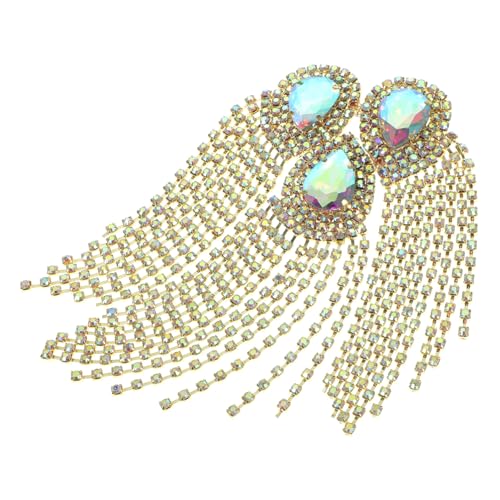 VALICLUD Große Strass Brosche mit Quasten Applikation DIY Schmuck Patches für Kleidung Anstecknadel Dekor Goldfarbener Metallboden Vielseitig für Jacken und Anzüge VALICLUD Große Strass Brosche mit Quasten Applikation DIY Schmuck Patches für Kleidung Anstecknadel Dekor Goldfarbener Metallboden Vielseitig für Jacken und Anzüge von VALICLUD