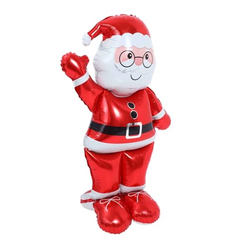 VALICLUD Großer Weihnachtsmann Folienballon aus Aluminiumfolie Wiederverwendbare Weihnachtsdeko für Party und Fest Auffälliger Stehender Luftballon für Weihnachtsfeiern und Heimdekoration VALICLUD Großer Weihnachtsmann Folienballon aus Aluminiumfolie Wiederverwendbare Weihnachtsdeko für Party und Fest Auffälliger Stehender Luftballon für Weihnachtsfeiern und Heimdekoration von VALICLUD