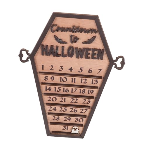 VALICLUD Halloween Countdown Kalender Holz Deko Tage Zählfunktion für Zuhause Laden Party Halloween Supplies VALICLUD Halloween Countdown Kalender Holz Deko Tage Zählfunktion für Zuhause Laden Party Halloween Supplies von VALICLUD
