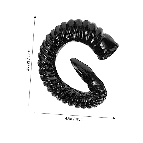 VALICLUD Halloween Haarreif mit Schafhörnern Leichtes Robustes Kopfband für Cosplay Party Karneval und Mottofeste Einzigartiges Haaraccessoire für Damen und Herren Schwarze Schäferhörner von VALICLUD