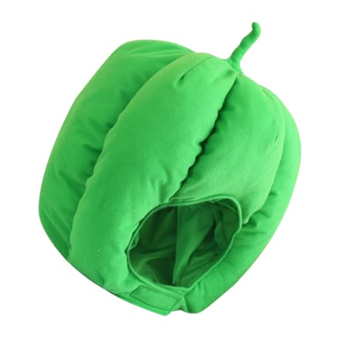 VALICLUD Halloween Kostüm Plüsch Paprika Kopfband Grüner Paprika Hut als Karneval Kopfschmuck und Foto Requisite Weiches PP Baumwoll Material Bequemes Cosplay Zubehör für Erwachsene und von VALICLUD