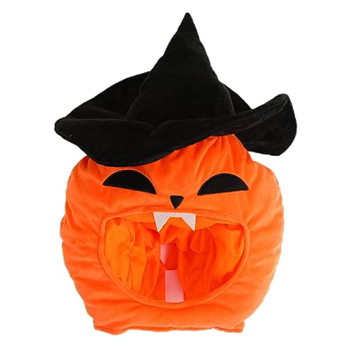 VALICLUD Halloween Kürbis Kopfbedeckung Plüsch Kostümhut für Erwachsene Bequemes Party Accessoire Lebhaftes Design für Fotoshootings bei Halloween und Themenfeiern von VALICLUD