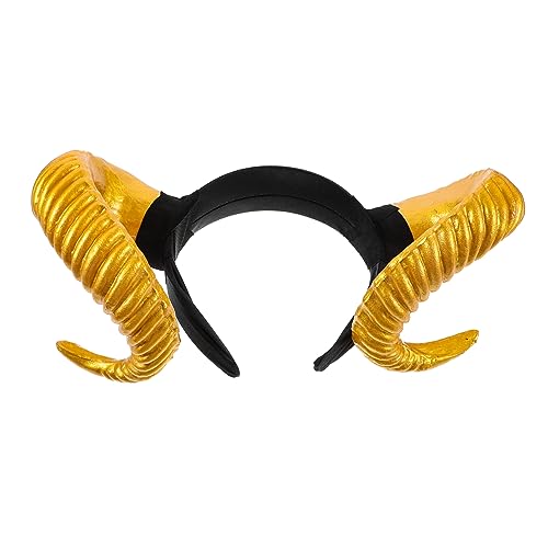 VALICLUD Halloween Schafhorn Haarband Stilvolles Cosplay Headpiece für Party und Kostüme Leicht Bequem und Einzigartiges Design für Kreative Anlässe von VALICLUD