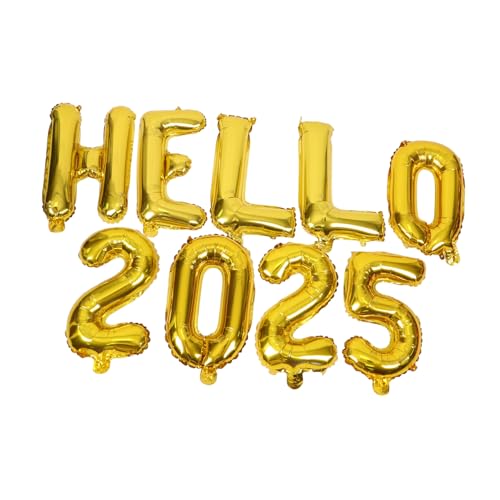 VALICLUD Hello Aluminium Folienballon Goldene Partydeko Langlebige Neujahrsballons für Festliche Foto Requisiten für Silvester und Neujahrsfeiern VALICLUD Hello Aluminium Folienballon Goldene Partydeko Langlebige Neujahrsballons für Festliche Foto Requisiten für Silvester und Neujahrsfeiern von VALICLUD