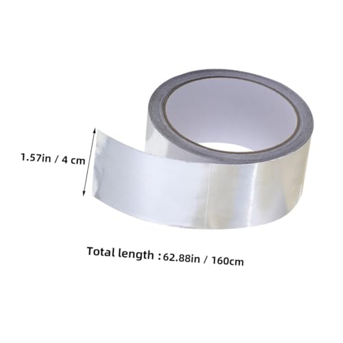 VALICLUD Hochtemperaturbeständiges Aluminiumfolie Klebeband Selbstklebendes Isolierband Reparatur Dichtungsband Wärmereflexion für Haushalt und Industrie von VALICLUD