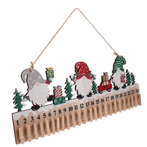 VALICLUD Holz Adventskalender mit Clips Weihnachts Türdeko Langlebiger Hängender Holzkalender Weihnachtliches Front Door Sign für Innen Festliche Weihnachtsfeier Wanddekoration VALICLUD Holz Adventskalender mit Clips Weihnachts Türdeko Langlebiger Hängender Holzkalender Weihnachtliches Front Door Sign für Innen Festliche Weihnachtsfeier Wanddekoration von VALICLUD