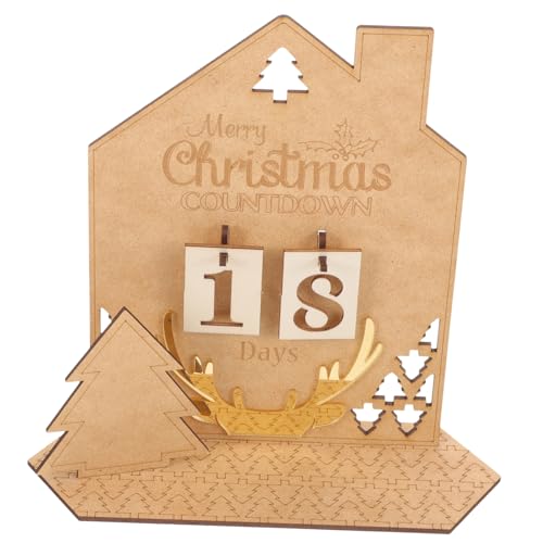 VALICLUD Holz Adventskalender mit Verstellbaren Zahlen Kreatives Weihnachts-dekor aus Stabilem Mdf-holz DIY Holzhaus Design Desktop Weihnachts-ornament Xmas Geschenk für Bastelfreunde VALICLUD Holz Adventskalender mit Verstellbaren Zahlen Kreatives Weihnachts-dekor aus Stabilem Mdf-holz DIY Holzhaus Design Desktop Weihnachts-ornament Xmas Geschenk für Bastelfreunde von VALICLUD
