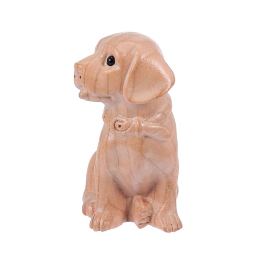 VALICLUD Holzfigur Hund Holzschnitzerei Dekorative Skulptur Haustier Ornament für Zuhause Büro Fensterbank Geschenk VALICLUD Holzfigur Hund Holzschnitzerei Dekorative Skulptur Haustier Ornament für Zuhause Büro Fensterbank Geschenk von VALICLUD