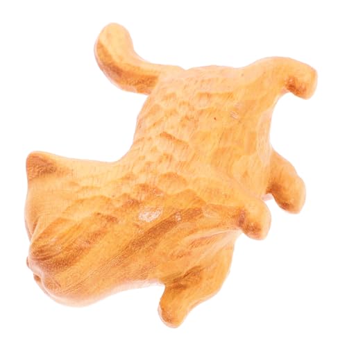 VALICLUD Holzfigur Katzenornament Handgeschnitzt aus Verawood Kleine Hölzerne Katzenstatue mit Feiner Textur und Glatter Oberfläche Dekoratives Desktop Accessoire für Katzenliebhaber und VALICLUD Holzfigur Katzenornament Handgeschnitzt aus Verawood Kleine Hölzerne Katzenstatue mit Feiner Textur und Glatter Oberfläche Dekoratives Desktop Accessoire für Katzenliebhaber und von VALICLUD