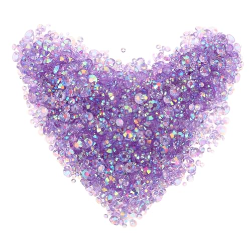 VALICLUD Jelly Resin Rhinestones Mix Flatback Nail Charms in Helllila Resin Strasssteine für DIY Nagelkunst Handyhüllen Scrapbooking und Bastelprojekte von VALICLUD