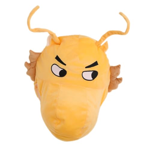 VALICLUD Karneval Drachen Kopfbedeckung Goldener Drachenkopf Hut Lustiges Party Foto Requisit Für Erwachsene Und Jugendliche Cosplay Performance Zubehör von VALICLUD