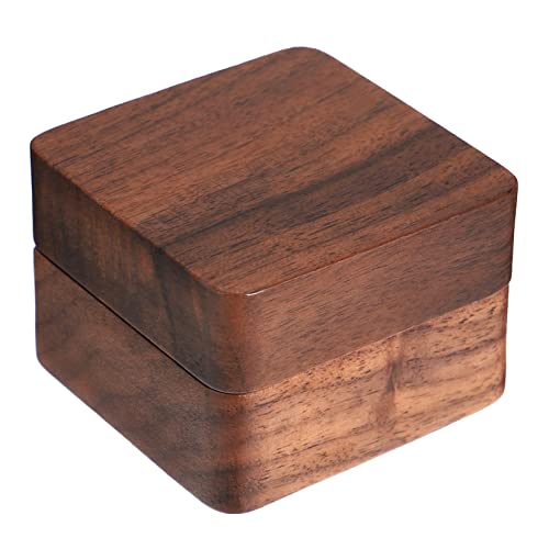 VALICLUD Kasten Schmuckschatulle Aus Holz Ring Fall Überraschung Mit Klein Engagement Veranstalter Für Rustikal Juwelierorganisator Light Brown Hölzern von VALICLUD