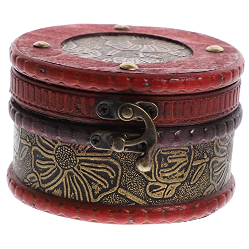 VALICLUD Kasten schmuckschatulle aus holz dekorativ Schatz retro runden Organisatoren Abteil Fall Hochzeit schmuckkästchen Aufbewahrungsboxen für Armbänder Legierung von VALICLUD