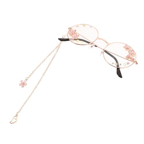 VALICLUD Kawaii Cosplay Brille Mit Kette Für Und Mädchen Einzigartige Runde Rahmen Mit Niedlichem Schleifen-design Für Festivals Partys Und Rollenspiele VALICLUD Kawaii Cosplay Brille Mit Kette Für Und Mädchen Einzigartige Runde Rahmen Mit Niedlichem Schleifen-design Für Festivals Partys Und Rollenspiele von VALICLUD