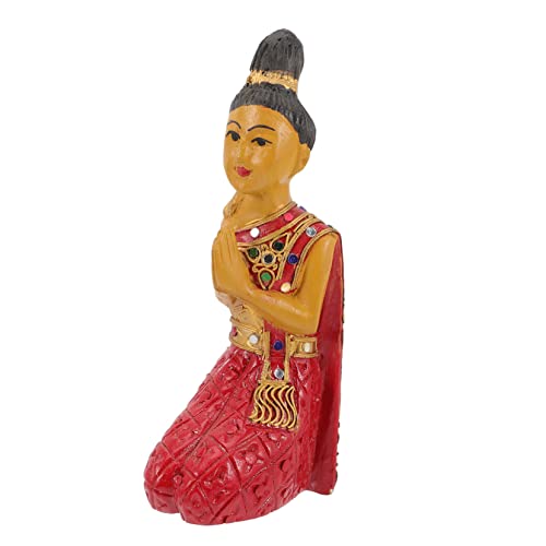 VALICLUD Kneeling Buddha Holzfigur Thailand Dekoration Tischdeko für Wohnzimmer und Büro Symbolisiert Harmonie und als Willkommensornament VALICLUD Kneeling Buddha Holzfigur Thailand Dekoration Tischdeko für Wohnzimmer und Büro Symbolisiert Harmonie und als Willkommensornament von VALICLUD