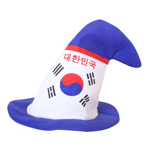 VALICLUD Korea Flag Plüschhut Weicher Partyhut Kuscheliges Kostümzubehör für Karneval Halloween Sportveranstaltungen und Fotorequisiten für Erwachsene von VALICLUD