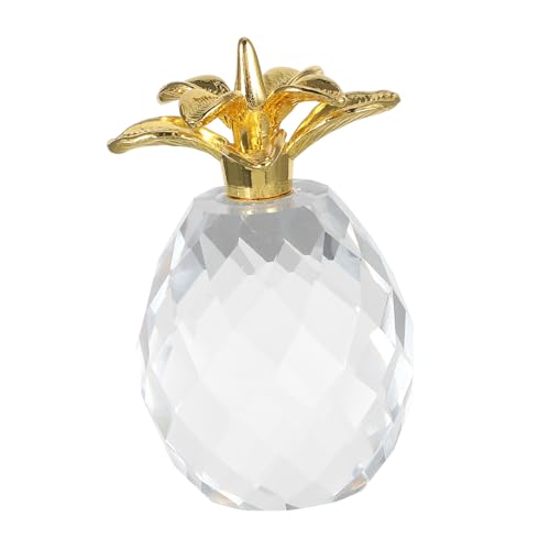 VALICLUD Kristall Ananas Ornament Dekorative Fruchtskulptur für Tisch Transparent mit Goldenen Blättern für Wohnzimmer Schlafzimmer und Esszimmer Perfektes zur Einweihung oder Hochzeit VALICLUD Kristall Ananas Ornament Dekorative Fruchtskulptur für Tisch Transparent mit Goldenen Blättern für Wohnzimmer Schlafzimmer und Esszimmer Perfektes zur Einweihung oder Hochzeit von VALICLUD