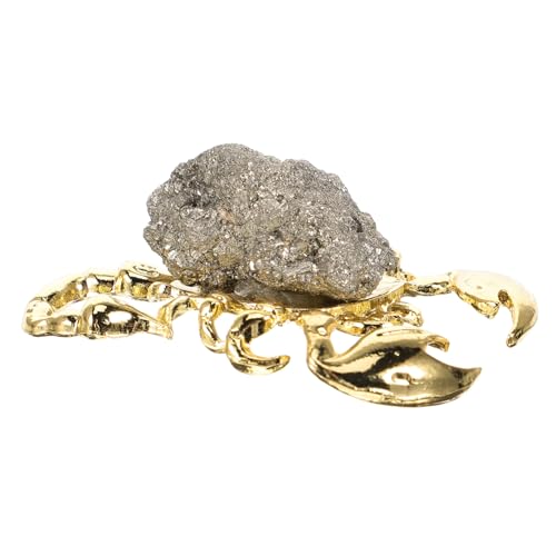VALICLUD Kristallcluster Dekoration aus Natürlichem Messinggold Kleines Kreatives Tierornament für Tisch und Kompakte Gestaltete Wohnaccessoires und Sammlerstück von VALICLUD