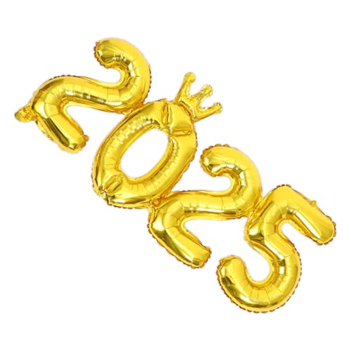 VALICLUD Krone Integrierter Zahlendekoballon für Silvester und Neujahrsfeiern Festliche Dekoration für Partys Jubiläen und Besondere Anlässe Goldfarbig VALICLUD Krone Integrierter Zahlendekoballon für Silvester und Neujahrsfeiern Festliche Dekoration für Partys Jubiläen und Besondere Anlässe Goldfarbig von VALICLUD