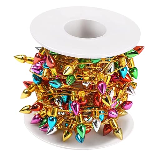 VALICLUD Kunststoff Weihnachtslampenperlen Golddraht DIY Bastelmaterialien für Schmuckherstellung und Weihnachtsdekoration Langlebige Bruchfeste Lampenperlen für Anhänger Armbänder und VALICLUD Kunststoff Weihnachtslampenperlen Golddraht DIY Bastelmaterialien für Schmuckherstellung und Weihnachtsdekoration Langlebige Bruchfeste Lampenperlen für Anhänger Armbänder und von VALICLUD
