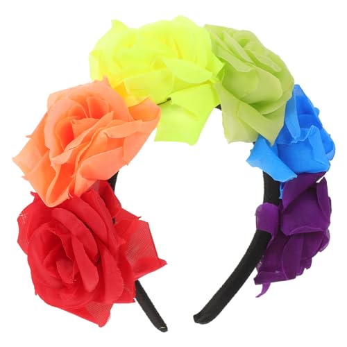 VALICLUD Lgbt Regenbogen Blumenstirnband für Partys Dekorativer Kopfschmuck für Mädchen Flexibles Wiederverwendbares Haaraccessoire für und Cosplay Events VALICLUD Lgbt Regenbogen Blumenstirnband für Partys Dekorativer Kopfschmuck für Mädchen Flexibles Wiederverwendbares Haaraccessoire für und Cosplay Events von VALICLUD