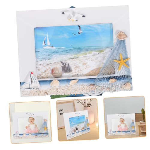 VALICLUD Mediterraner Holz Bilderrahmen Nautisches Design Tisch Dekoration Holz Fotorahmen Vintage Stil Geschenkidee für Familie und Freunde VALICLUD Mediterraner Holz Bilderrahmen Nautisches Design Tisch Dekoration Holz Fotorahmen Vintage Stil Geschenkidee für Familie und Freunde von VALICLUD