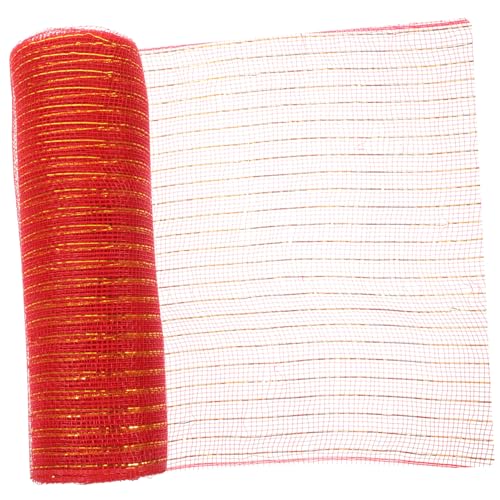 VALICLUD Mesh geschenkband Rolle Langlebiges Tüll dekoband für Geschenkverpackung Basteln Blumenarrangements Hochzeit und Party Leicht Zuschneidbar Vielseitig Einsetzbar Rot gold VALICLUD Mesh geschenkband Rolle Langlebiges Tüll dekoband für Geschenkverpackung Basteln Blumenarrangements Hochzeit und Party Leicht Zuschneidbar Vielseitig Einsetzbar Rot gold von VALICLUD