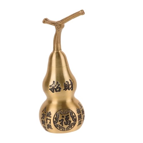 VALICLUD Messing Kürbis Statue Antikes Dekor Chinesischer Kürbis Kupferkürbis Sammelobjekt Reichtumskürbisstatue Vintage-kürbisfigur Kürbishandwerk Dekoration Für Zuhause Oder Büro von VALICLUD