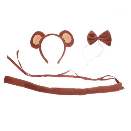 VALICLUD Monkey Kostüm mit Affenohren Stirnband Dekorativer Fliege und Leichtes Tierkopf Accessoire für Halloween Kostüm und Rollenspiel Geeignet für Erwachsene VALICLUD Monkey Kostüm mit Affenohren Stirnband Dekorativer Fliege und Leichtes Tierkopf Accessoire für Halloween Kostüm und Rollenspiel Geeignet für Erwachsene von VALICLUD