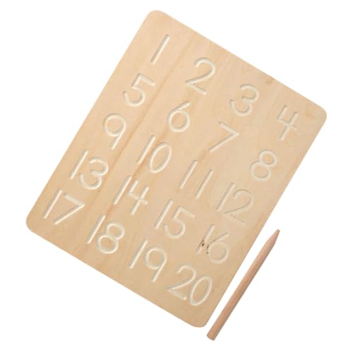 VALICLUD Montessori Holz Buchstaben Zahlen Schreibtafel Doppelseitig Pädagogisch Alphabet Tracing Board Lernspielzeug Vorschule Frühe Bildung Schreibpraxis von VALICLUD