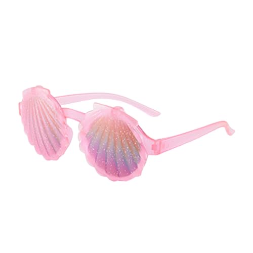 VALICLUD Muschelförmige Sonnenbrille Lustige Neuartige Party-Brille Hawaiianische Tropische Sonnenbrille Luau-Kostümparty-Zubehör Hawaii-Motto-Sonnenbrille Strand-Fotoautomaten-Requisiten von VALICLUD