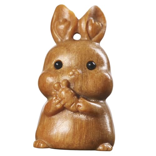 VALICLUD Natürlicher Sandelholz Anhänger Hase mit Karottenform Handgefertigte DIY Holzfigur Kaninchen Schlüsselanhänger Dekoratives Zodiac Häschen für Schlüssel und Gartenhängung VALICLUD Natürlicher Sandelholz Anhänger Hase mit Karottenform Handgefertigte DIY Holzfigur Kaninchen Schlüsselanhänger Dekoratives Zodiac Häschen für Schlüssel und Gartenhängung von VALICLUD