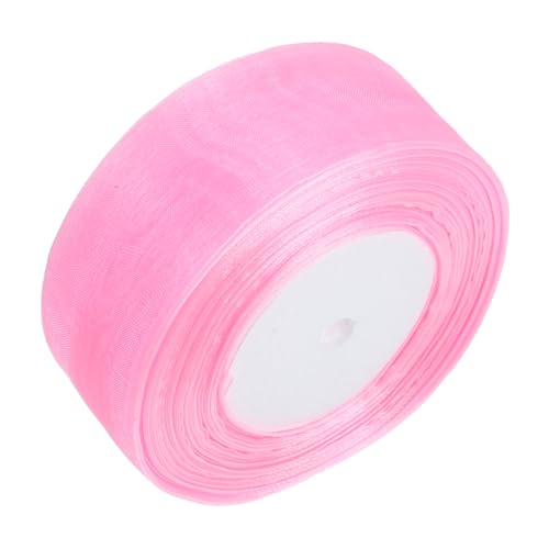 VALICLUD Netzband Drahtband schwarz schwarzes transparentes Band Schwarzes Band zur Trauer schwarzer Tüll schwarzes Organzaband Organzaband Chiffon Rosa von VALICLUD