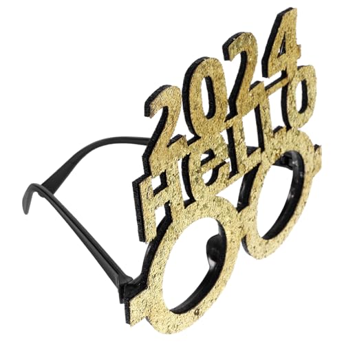 VALICLUD Neujahrs Partybrille Kunststoff Vliesstoff Langlebig Dekorativ Fotorequisit für Silvester Feier Junge Leute von VALICLUD